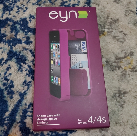 Eyn iPhone 4 4S Phone Case Wallet Wristlet With Storage Space & Mirror - Purple - Picture 2 of 8